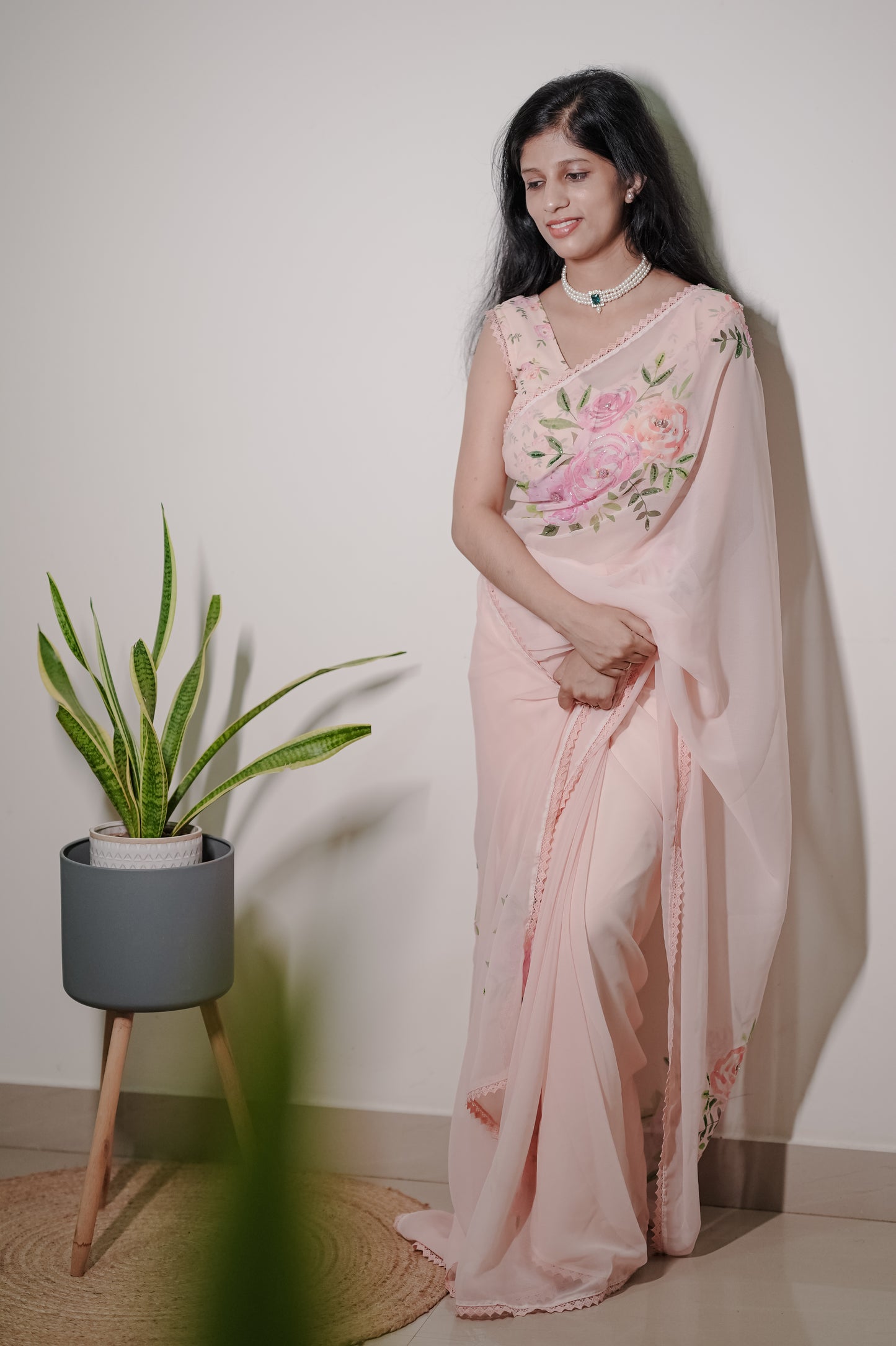 Handwork Faux Georgette saree
