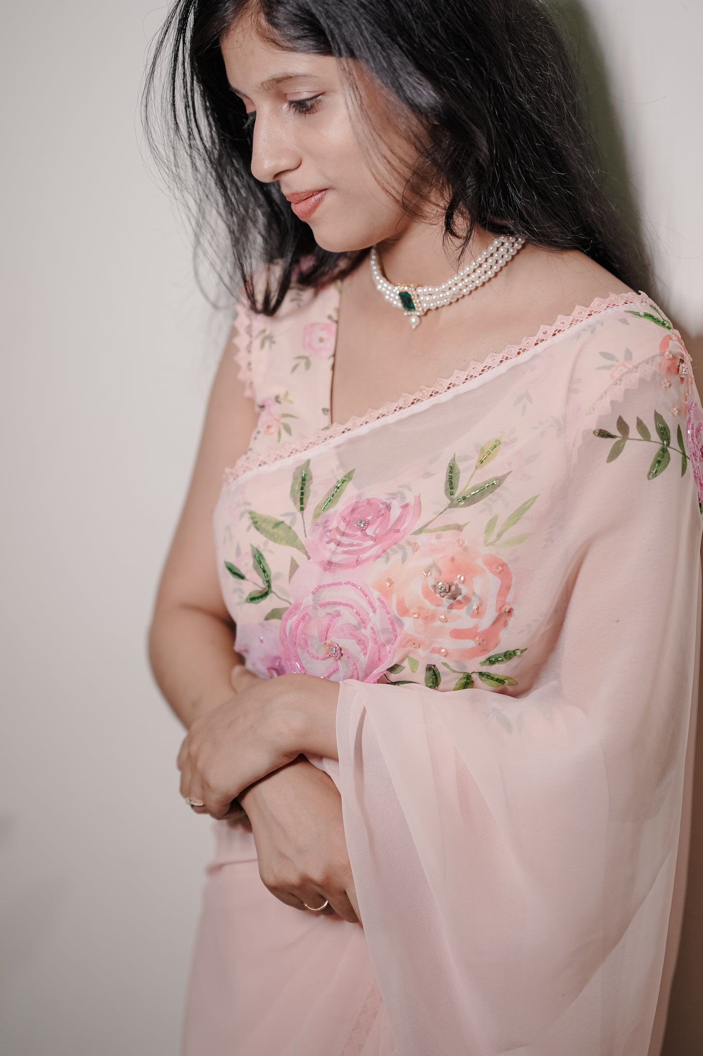 Handwork Faux Georgette saree