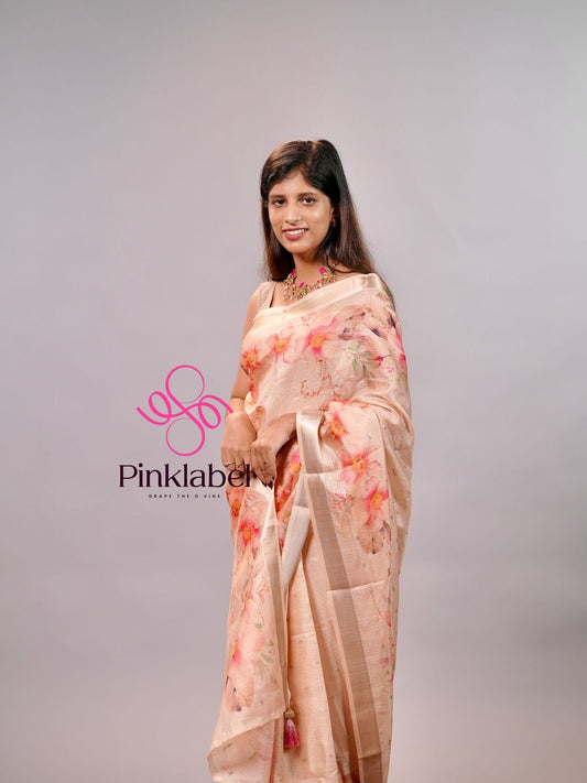 Kota Check Floral Saree