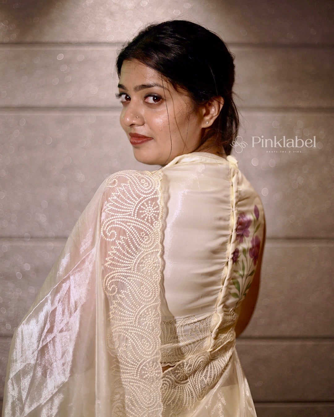Magic Gold Soft Shimmer Organza Saree